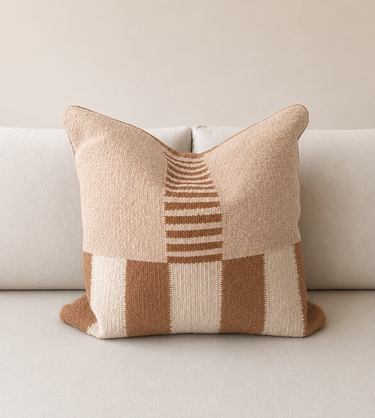 CREAM & MOCHA MERINO PILLOW