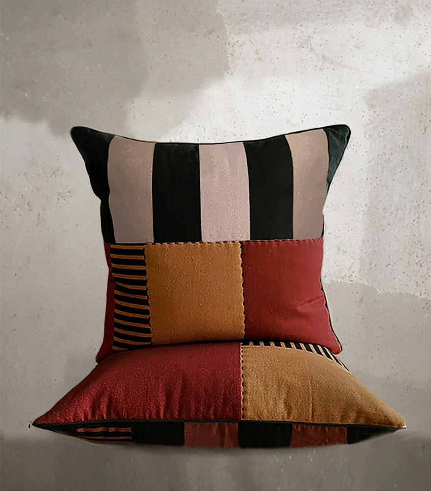 BLOCKS & STRIPES: Brick/Mustard